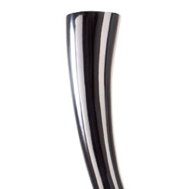 Hivvago 39 Inch Silver Trumpet Aluminum Floor Vase