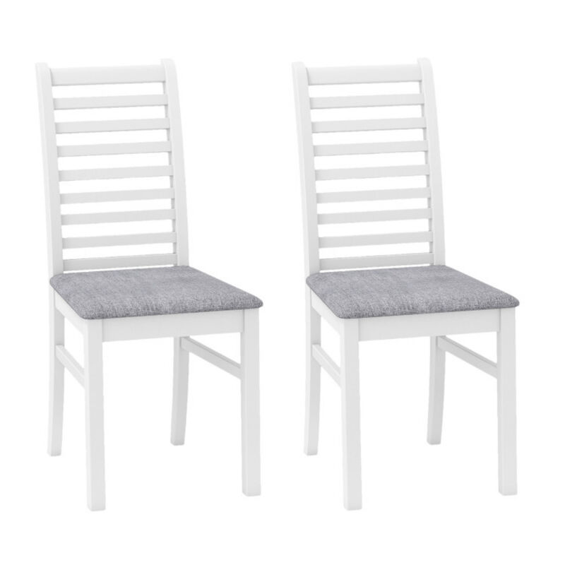 Wooden Dining Chair Set of 2 with Solid Rubber Wood Legs for Living Room image number 0