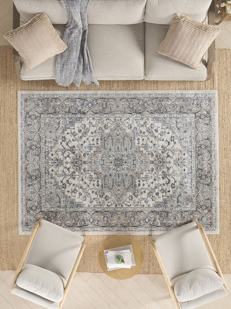 Quarry QUA05 Ivory/Gray 10' x 14' Rug