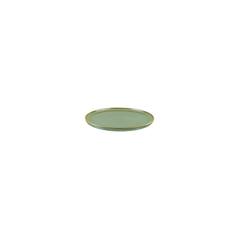 Sage dia.6.25" Round Green Porcelain Plate (Set of 4)