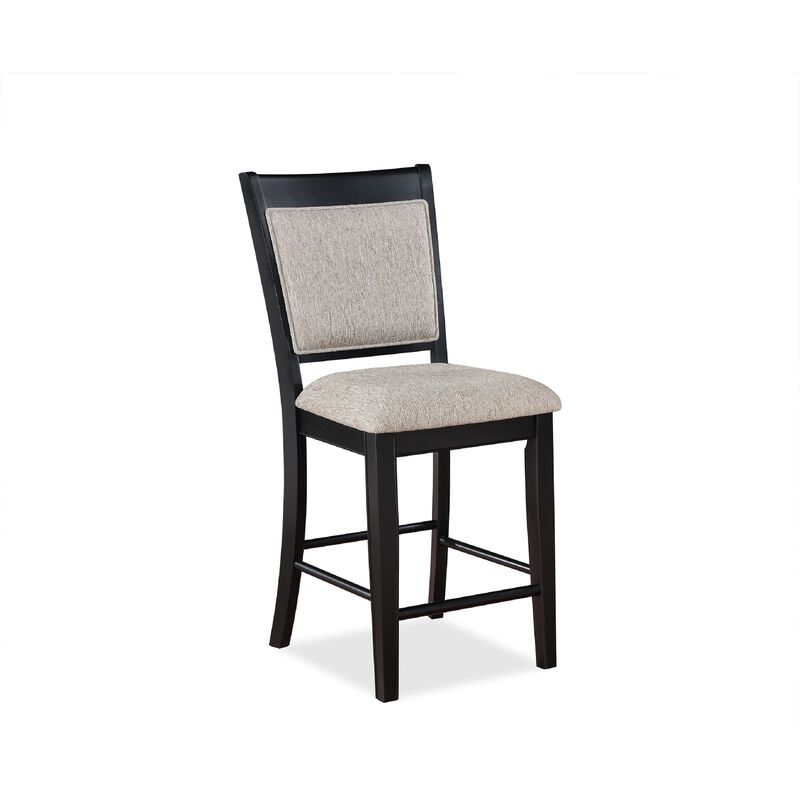Streamdale Set of 2 Farmhouse Counter Height Dining Chairs, Light Gray Linen image number 0