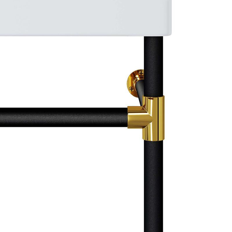 Modway Redeem 24 Wall-Mount Black Stainless Steel Bathroom Vanity