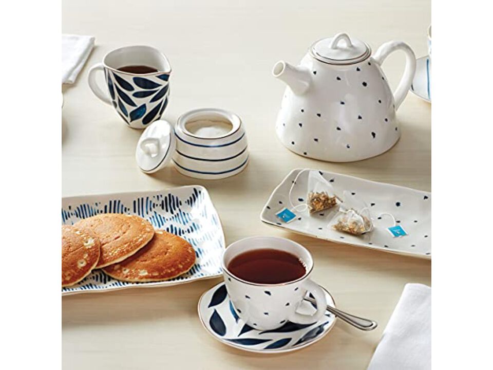 Lenox Blue Bay 9-Piece Tea Set, White