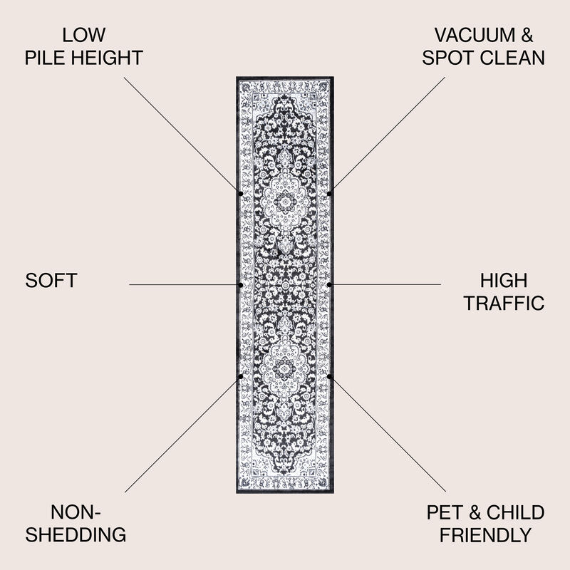 Palmette Modern Persian Floral Area Rug