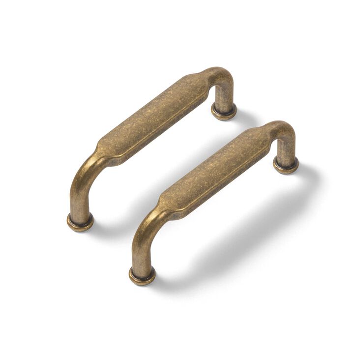 Goo-Ki 24 Pack 5 Inch (128mm) Hole Center Cabinet Pulls Antique Brass Zinc Alloy Kitchen Drawer Pulls Drawer Handles 5.45 Inch L