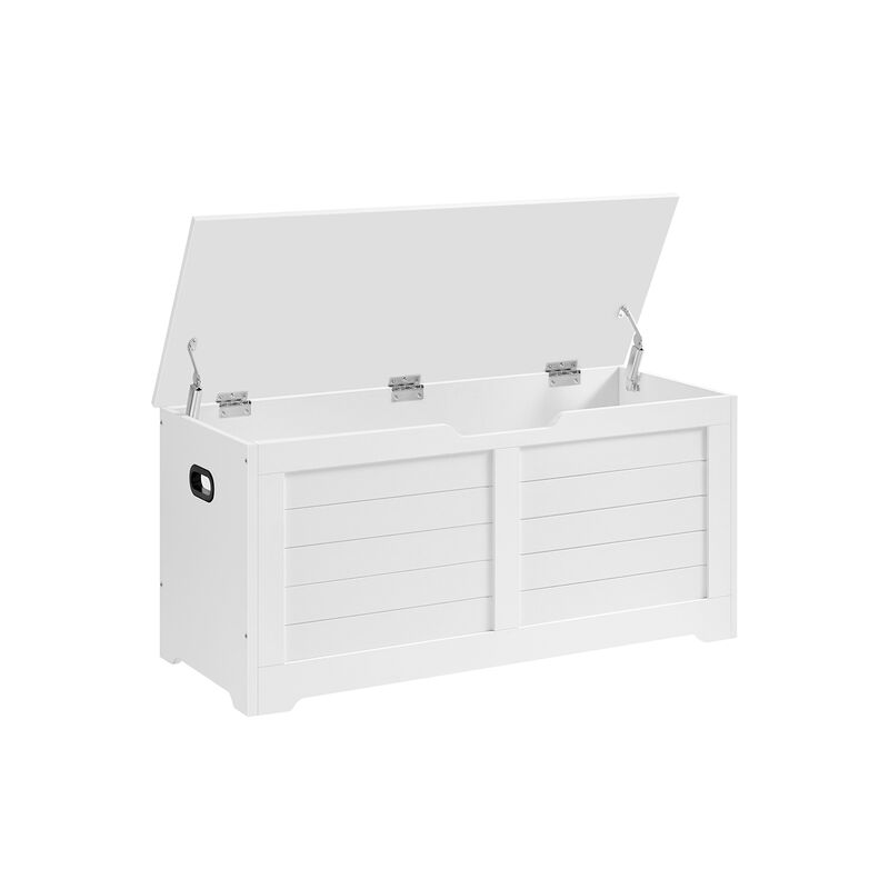 Storage Bench Trunk with 2 Soft-Close Hinges &ndash; Secure Lid Chest for Clothes, Pillows, or Playroom Use