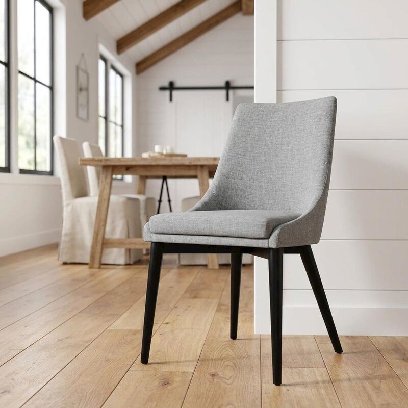 Fabric-Upholstered Dining Chair with Cushioned Seat image number 3