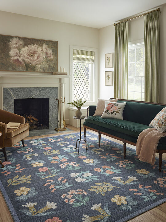 Rosa RSA-03 Navy 7''6" x 9''6" Rug by Rifle Paper Co.