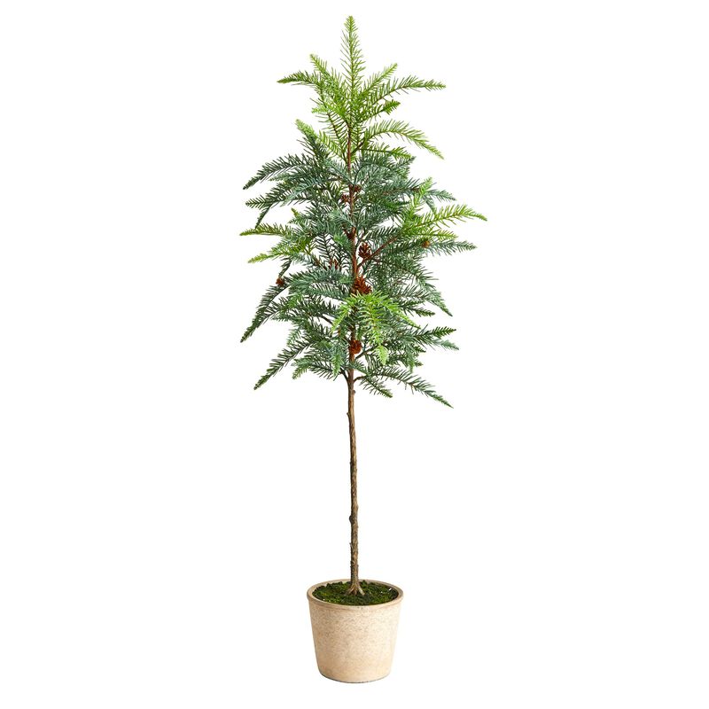 HomPlanti 3.5 Feet Winniepeg Artificial Pine Tree in Decorative Planter