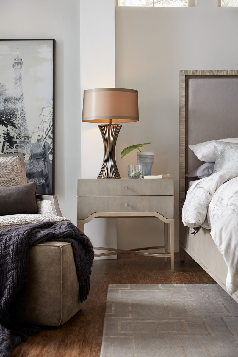 Elixir Two-drawer Nightstand in Light Wood