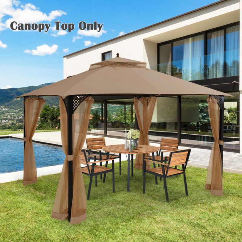 Hivvago Gazebo Replacement Top with Air Vent and Drainage Holes