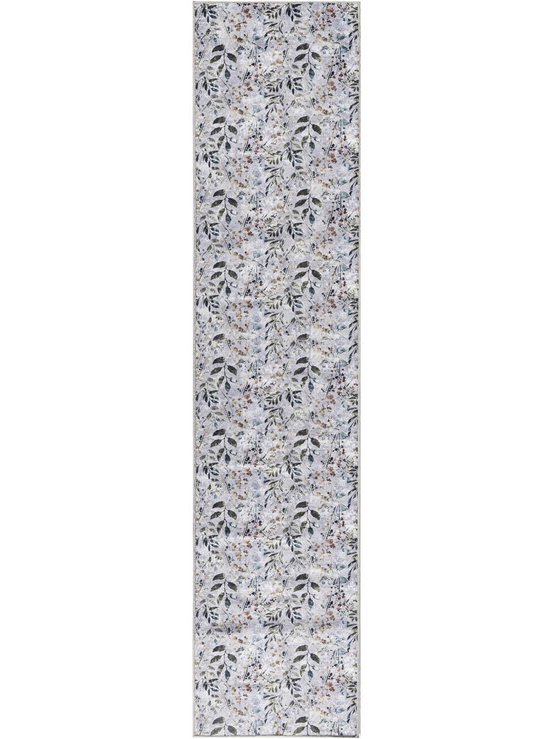 Nourison Washables NWB05 Gray/Multicolor 2'2" x 10' Rug image number 0