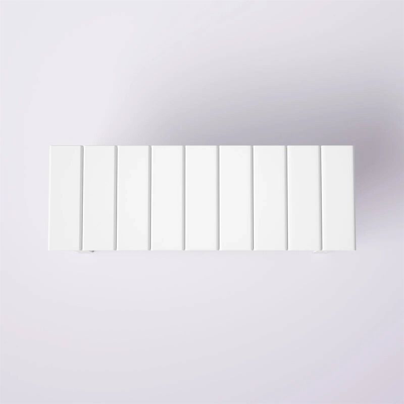 QuikFurn White Slatted Wood 2-Shelf Shoe Rack Storage Bench For Entryway or Closet