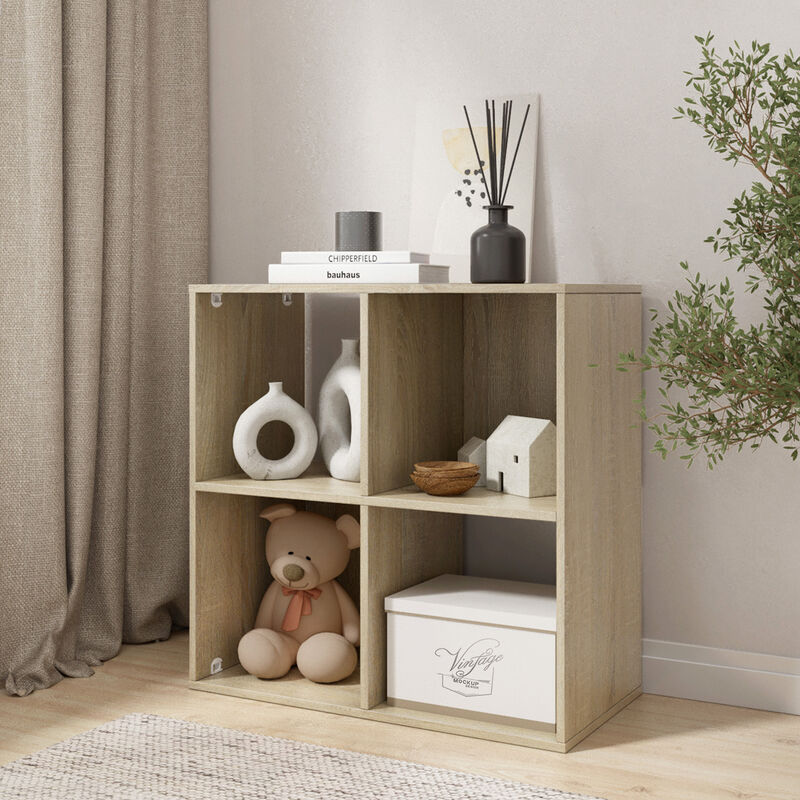 23.46 in. Tall Wood 3-Shelf Etagere Bookcase image number 7