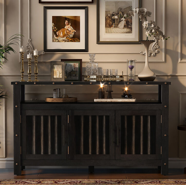 Wargip 55.1''Pine Sideboard