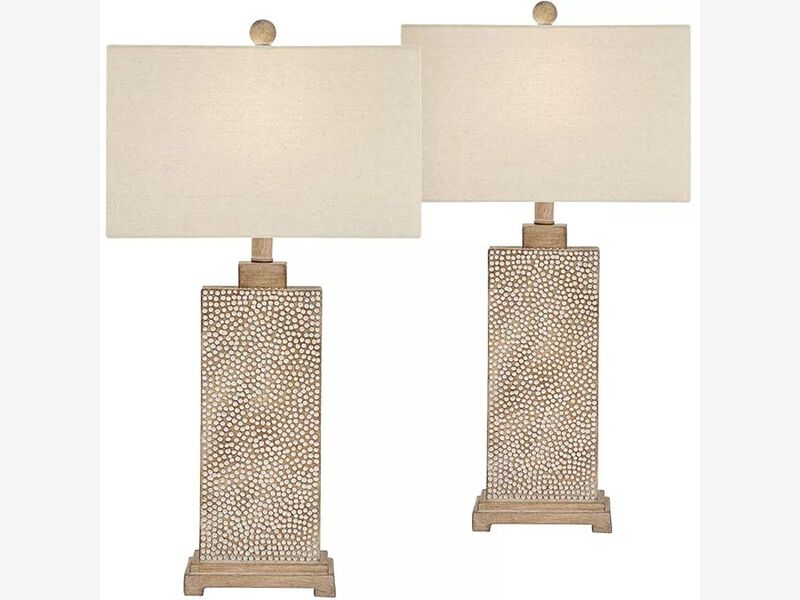 Caldwell Rustic Farmhouse Table Lamps Tall Set of 2 image number 0