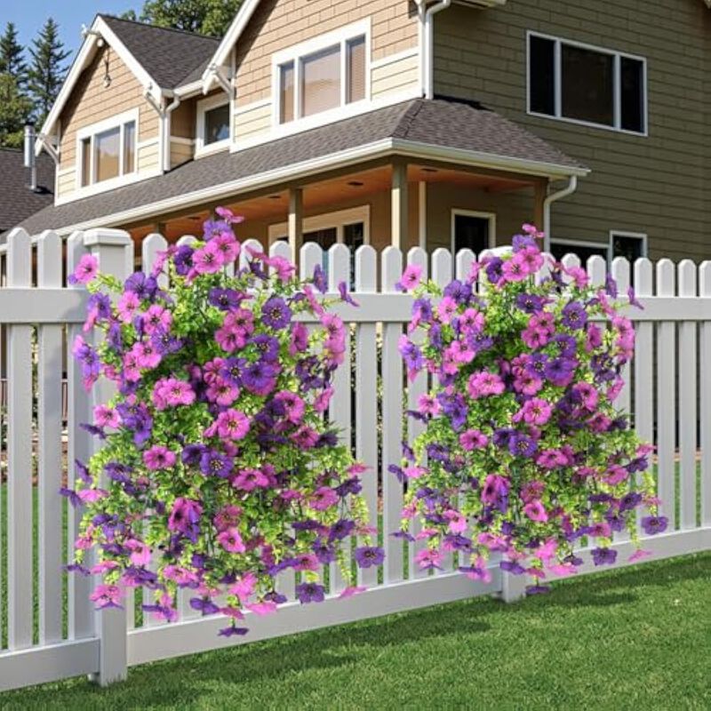 Artificial Hanging Daisy Flowers UV Resistant Outdoor Garden Porch Decor image number 3