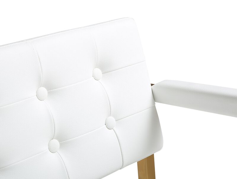 Tov Furniture Director Steel Barstool, Tall, White image number 5