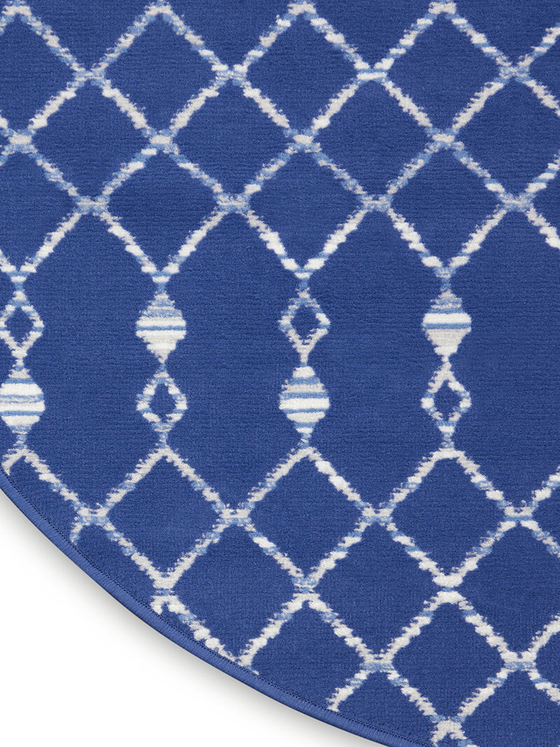 Whimsicle WHS02 Navy 5' x Round Rug