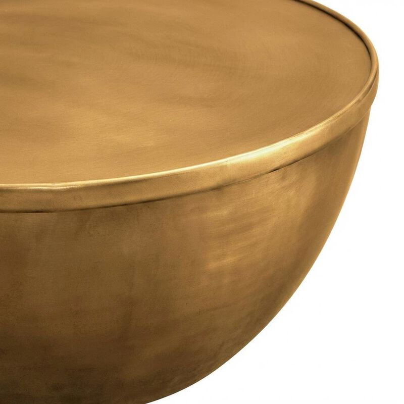 Premium Metal Coffee Table in Brass Finish with Modern Design image number 6