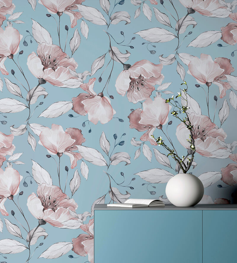 Lillian Pink Floral Wallpaper image number 2