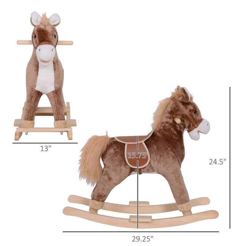 BreeBe Toddler Rocking Horse with Soft Plush Body image number 2