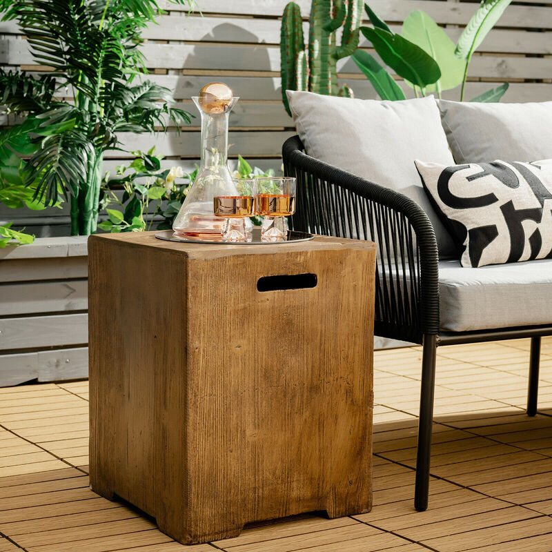 16" Outdoor Propane Tank Hideaway Table Cover for 20 lb Standard Tank image number 6