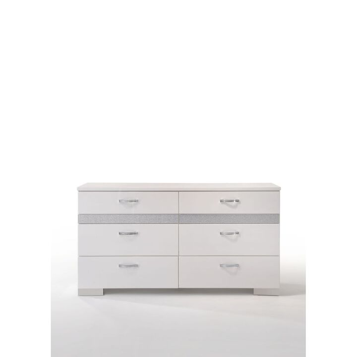 Naima II Dresser in White High Gloss