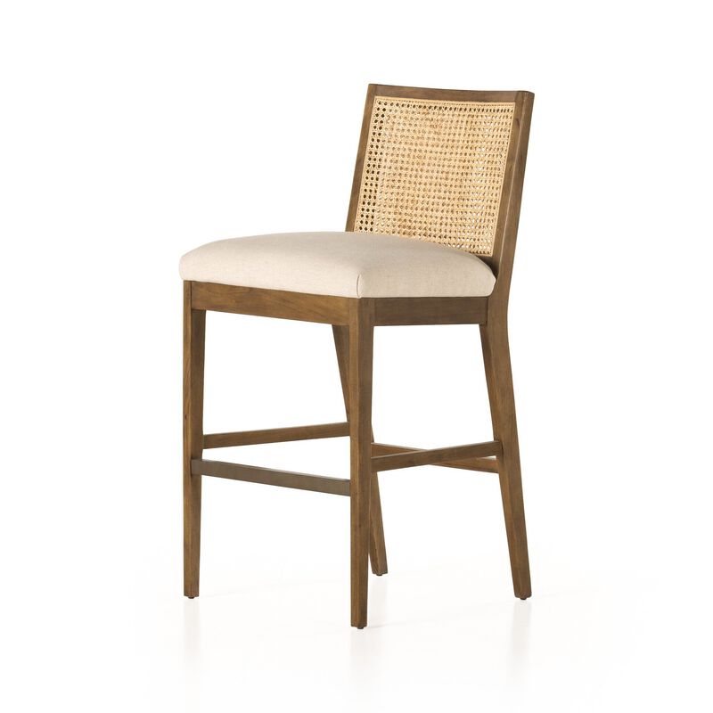 Antonia Cane Armless Bar Stool in Brown