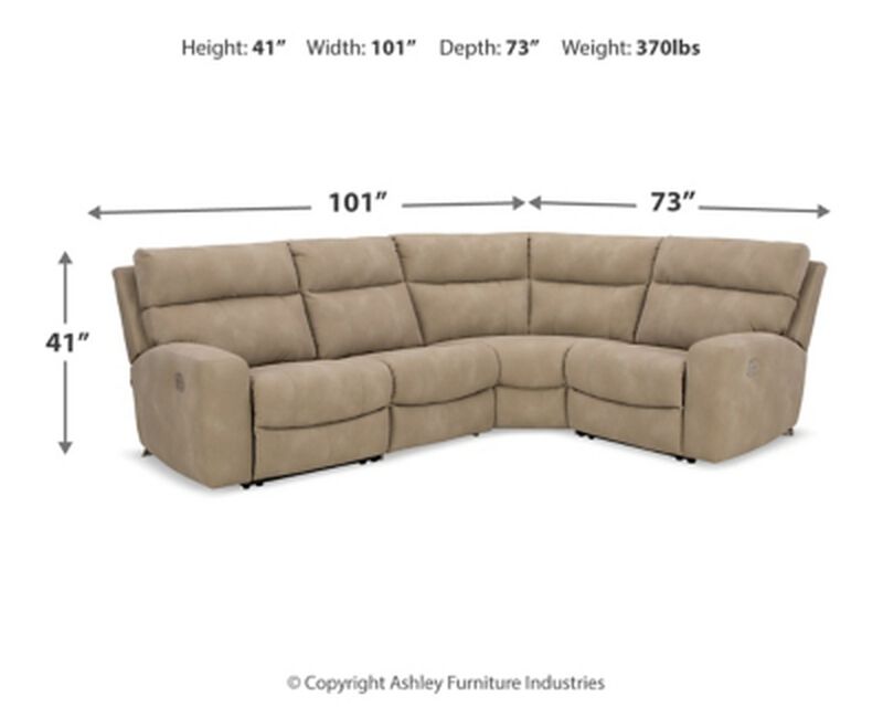Next-Gen DuraPella 4PC Power Reclining Sectional