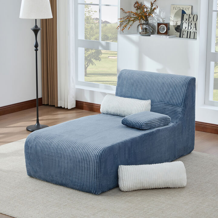Merax Modular Corduroy Sofa with Compression Packaging & Ergonomic Curved Design