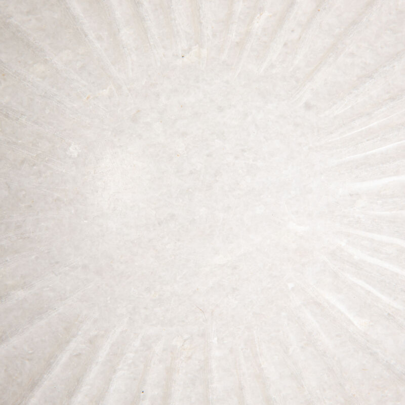 Marble Ruffled Pedestal Bowl, White image number 5