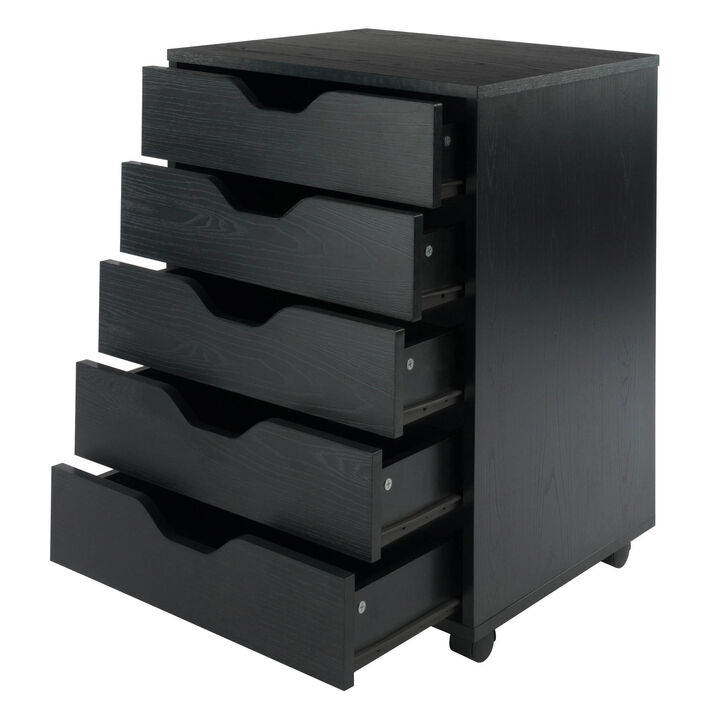 Halifax 5-Drawer Cabinet, Black