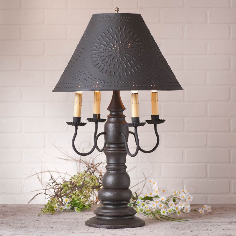 Bradford Lamp In Americana Black With Black Shade image number 1