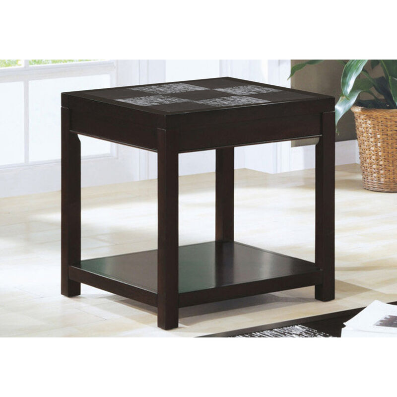 Monarch Specialties I 7801E Accent Table, Side, End, Nightstand, Lamp, Living Room, Bedroom, Laminate, Brown, Transitional