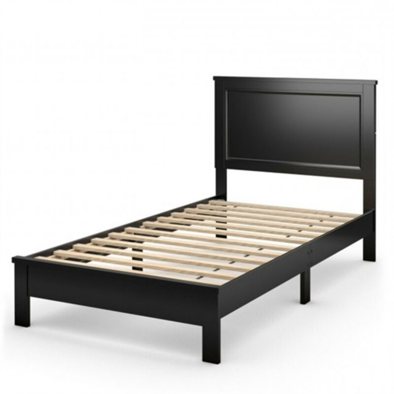 Modern College Dorm Wooden Platform Bed for Space-Saving and Comfort