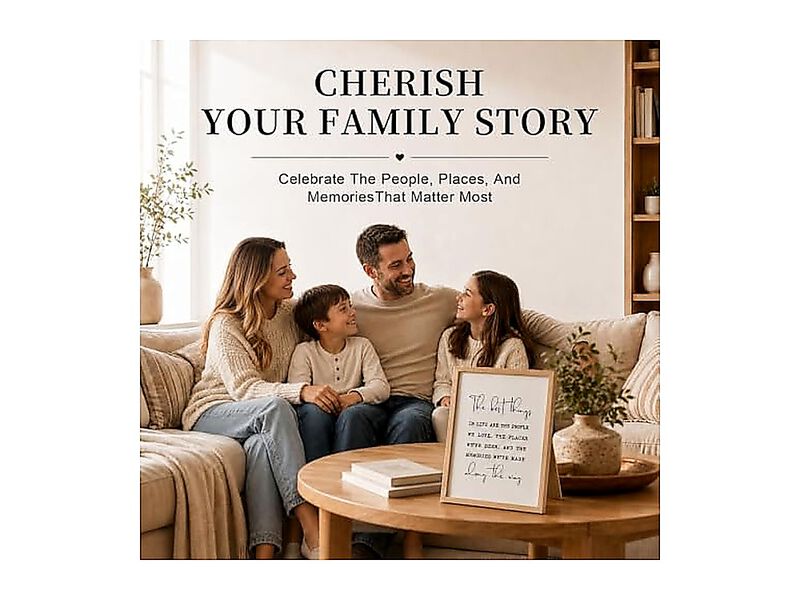 Family Memories Wall Art Meaningful Quote Decor Love Places Living Room Entryway image number 2