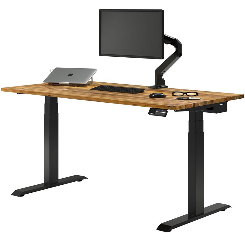 Desky Dual Hardwood Sit Stand Desk image number 0