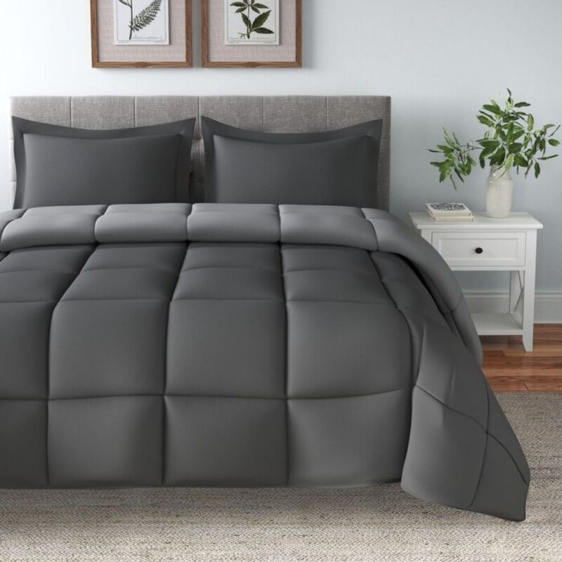 Hivvago Traditional Microfiber Reversible 3 Piece Comforter Set