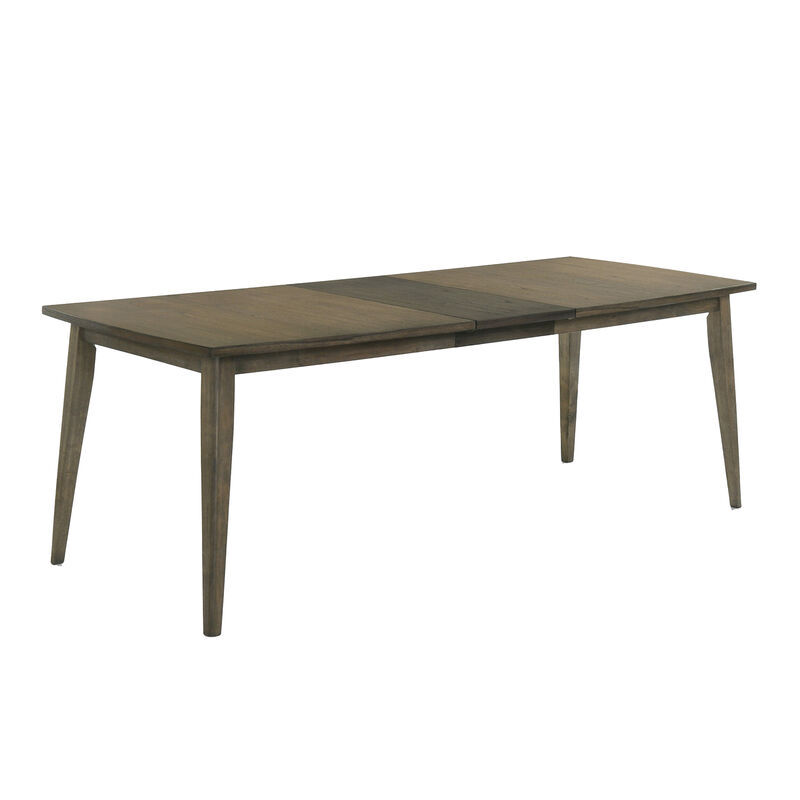 Yuki 72-88 Inch Extendable Dining Table, Tapered Legs, Vintage Walnut Brown-Benzara image number 1