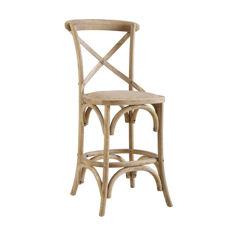 Linon Roxy 30 In Gray Wash Bar Stool