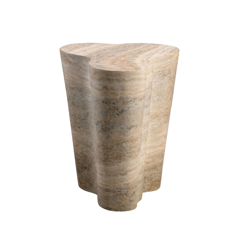 Slab Marble Tall Side Table