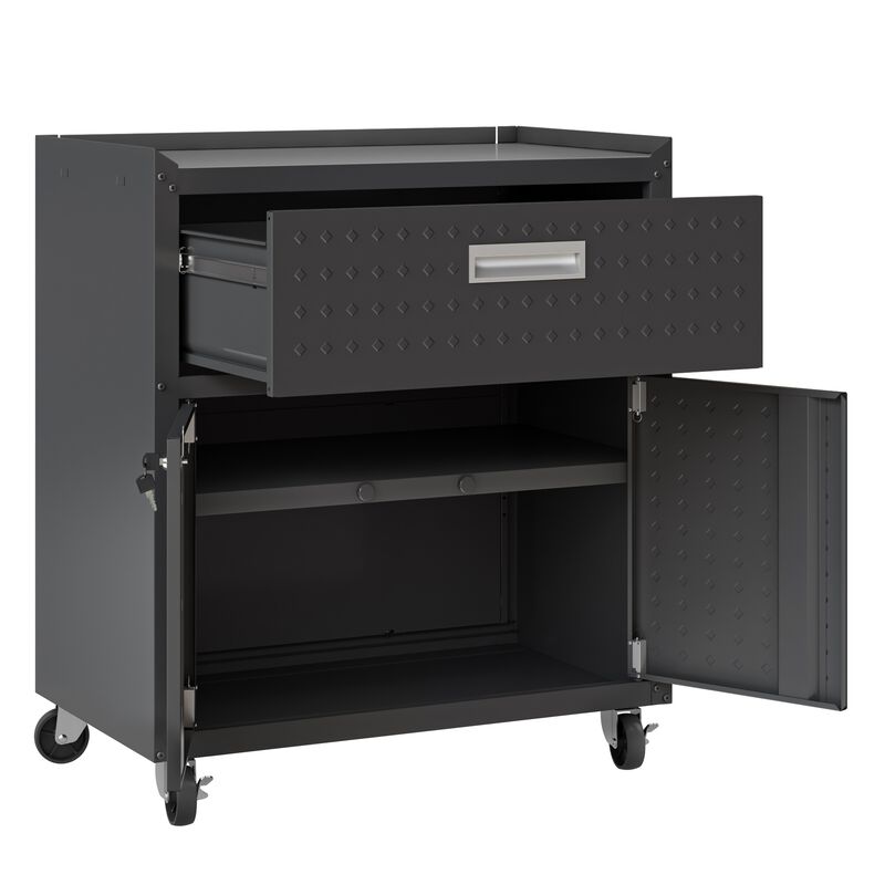 Fortress Dark Gray Rolling Cabinet