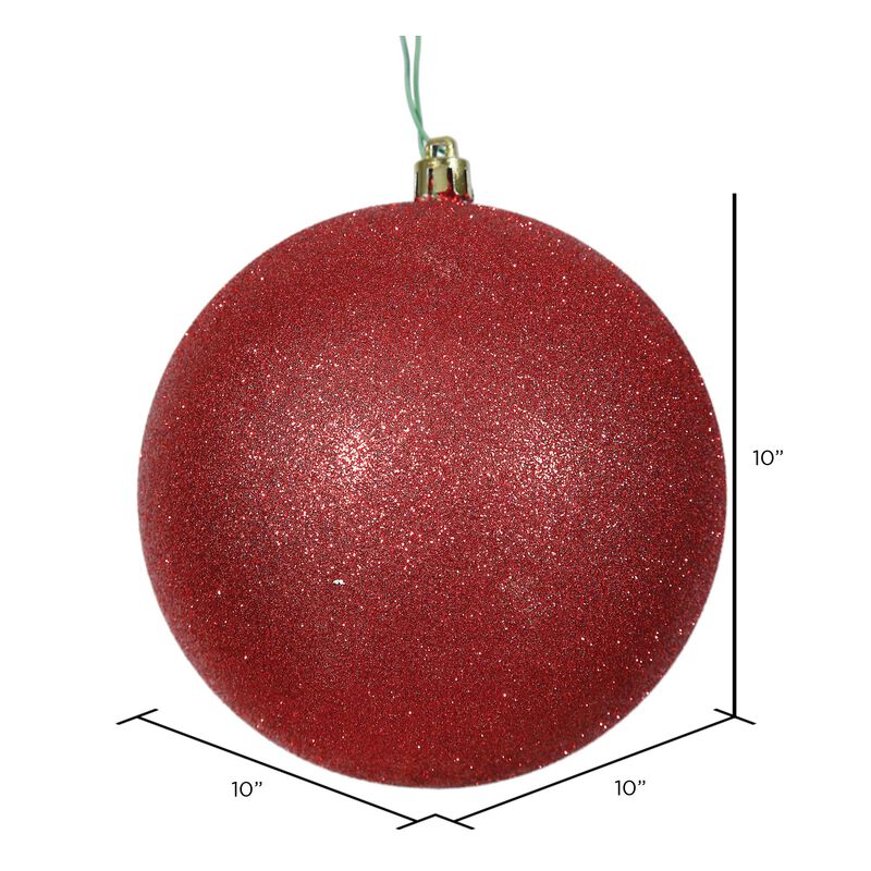 Vickerman Red Glitter Ball Drilled Cap - image number 1