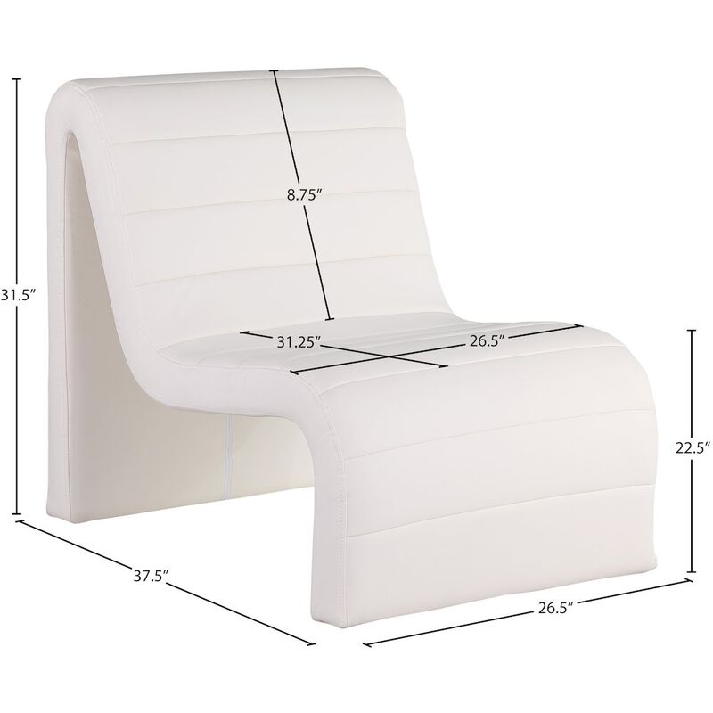 Meridian Furniture Ivy Cream Vegan Leather Accent Chair