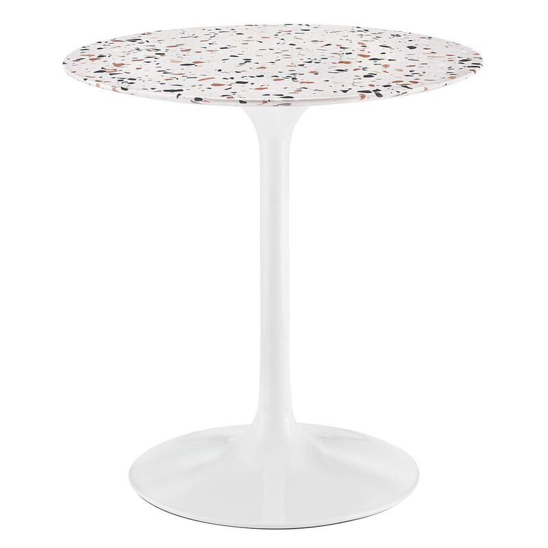 Modway - Lippa 28" Round Terrazzo Dining Table White White