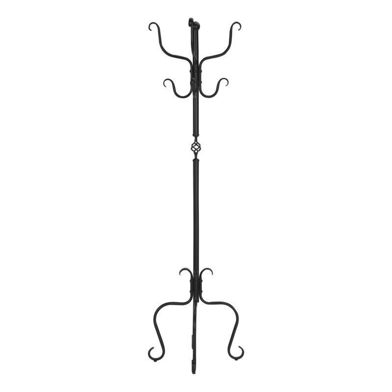 Monarch Coat Rack, Hall Tree, Free Standing, 8 Hooks, Entryway, 74H, Bedroom image number 3