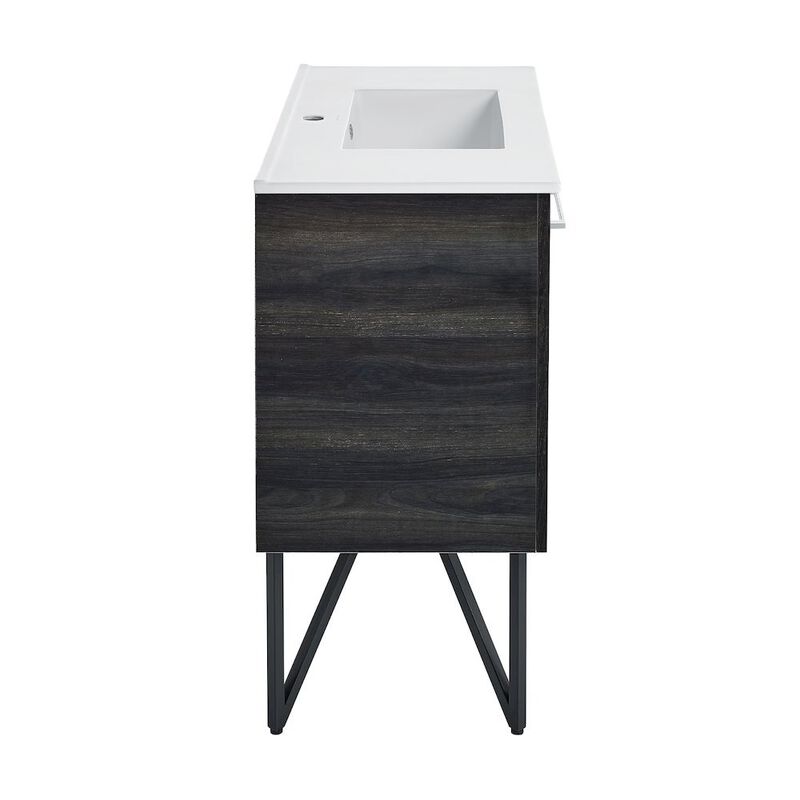 Annecy 36" Freestanding Bathroom Vanity in Black Walnut with Sink Top image number 7