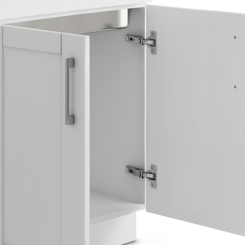 Modern Wide Shaker All-In-One 28-inch Laundry Utility Sink and Cabinet