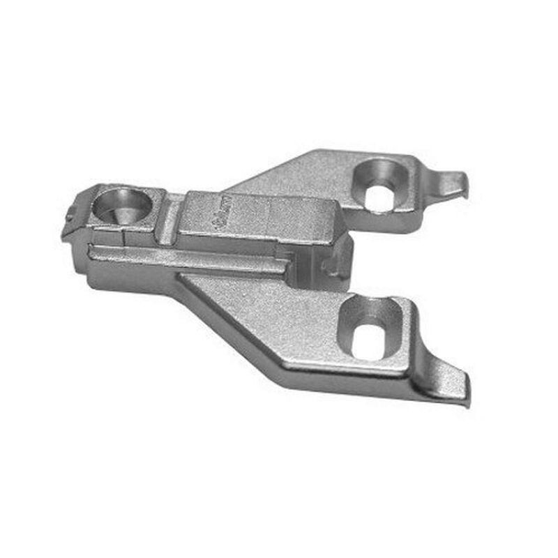 Blum 175L6600.22x8 0 mm Die Cast Screw on Face Frame Mounting Plate, Nickel Finish (Pack of 8)